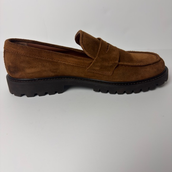 Thursday Women’s Honey Brown Suede Penny Platforms - Picture 8 of 11